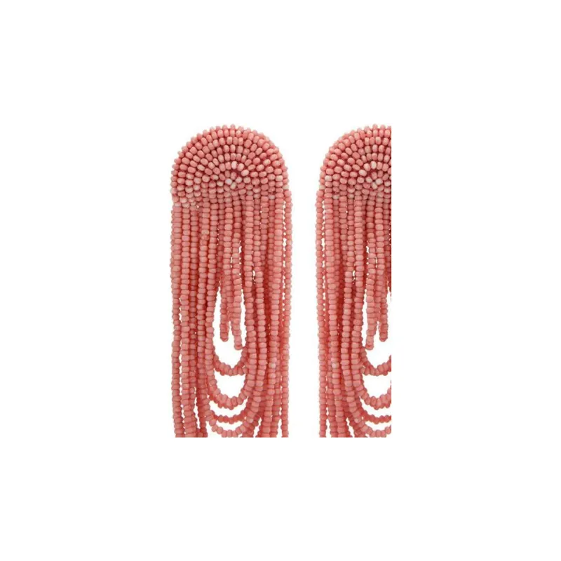 Oscar De La Renta Beaded Curtain Earrings-2