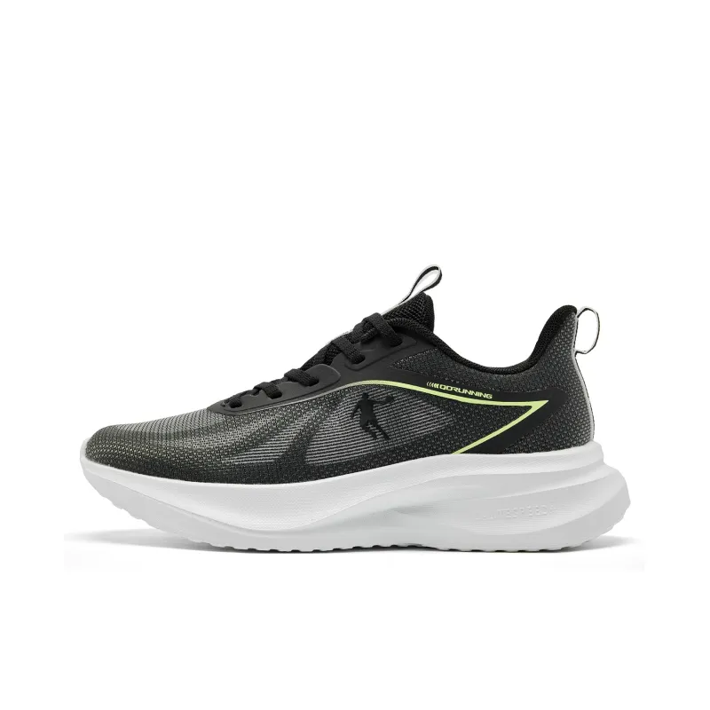 QIAODAN Breathable Slip Resistant Low Top City Commute Sprint Running Shoes Women's Black Green-0
