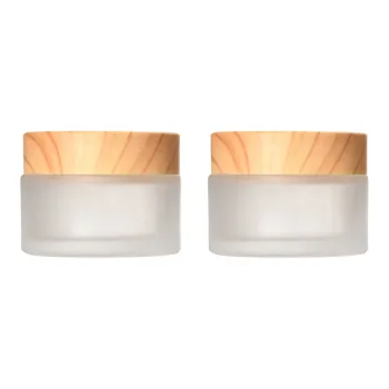 JIANYINGSHU Travel Cosmetics Mini Glass Face Cream Lotion Foundation And Empty Bottle Set 30g 2 Pcs Pack