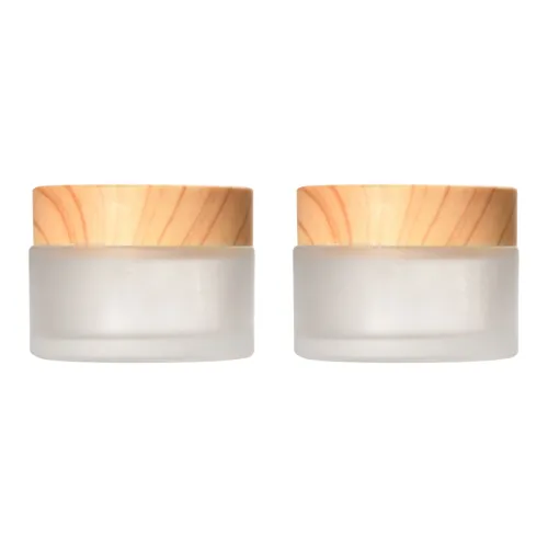 JIANYINGSHU Travel Cosmetics Mini Glass Face Cream Lotion Foundation And Empty Bottle Set-30g 2 Pcs Pack