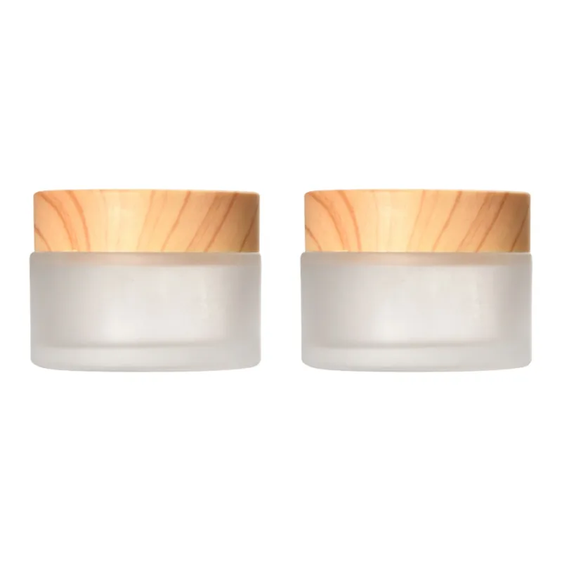 JIANYINGSHU Travel Cosmetics Mini Glass Face Cream Lotion Foundation And Empty Bottle Set 30g 2 Pcs Pack-0
