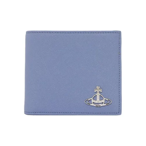 Vivienne Westwood Saffiano Cow Leather Wallet Men's Blue