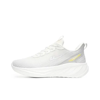 Warrior Cushioned Wear Resistant Breathable Low Top Training For Long Distance Running Running Shoes Men's White Gray