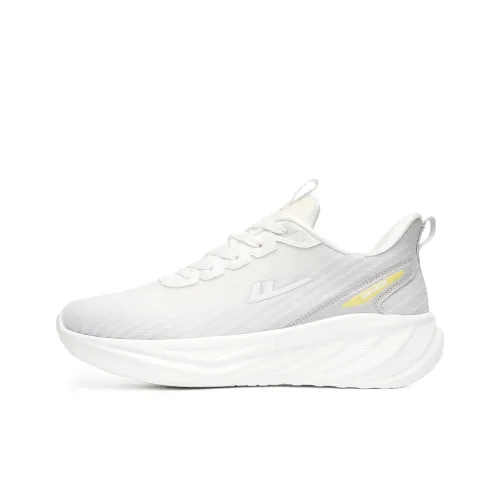 Warrior Cushioned Wear Resistant Breathable Low Top Training For Long Distance Running Running Shoes Men's White Gray