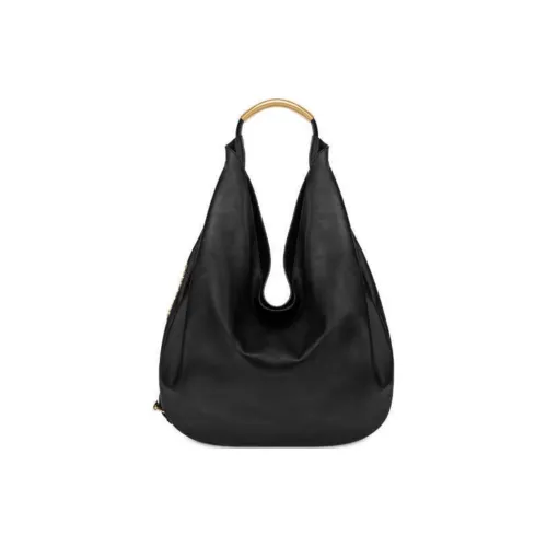 MOSCHINO Sheepskin Handbag Shoulder Bag Large Size Women's Black