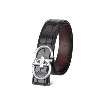 CATELLES Crocodile Leather Leather Belts Men's 3.5cm