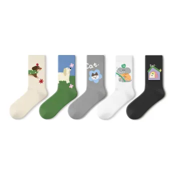 Primeet Mid Calf Socks Women's 5 Pack