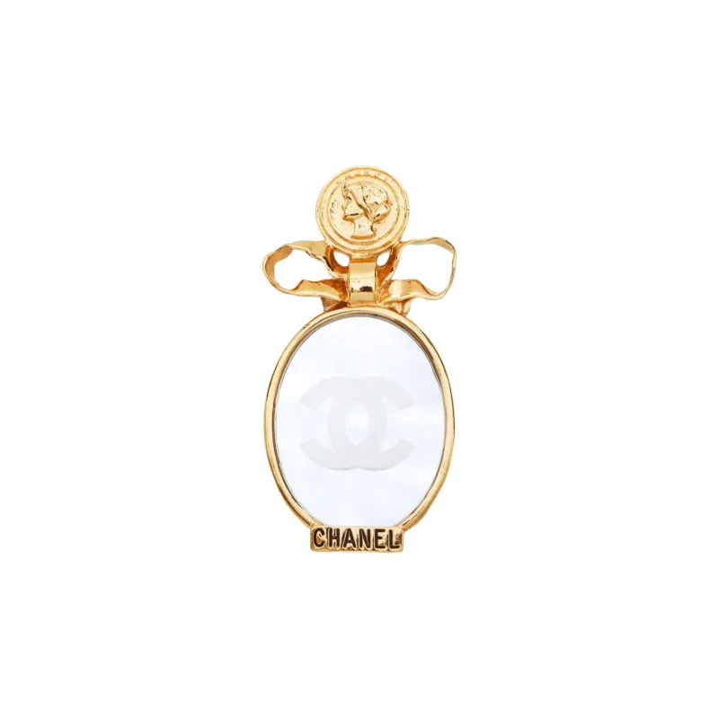 CHANEL 1980s Mirror Brooch-0