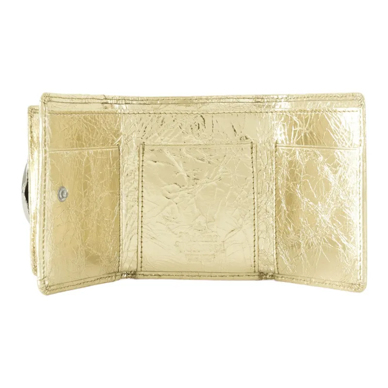 Vivienne Westwood Leather Wallet Small Size Women's Gold-2