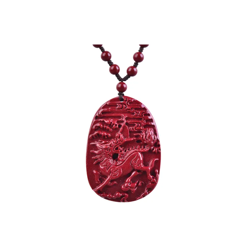 Stone On The Line Cinnabar Pendants Unisex-0