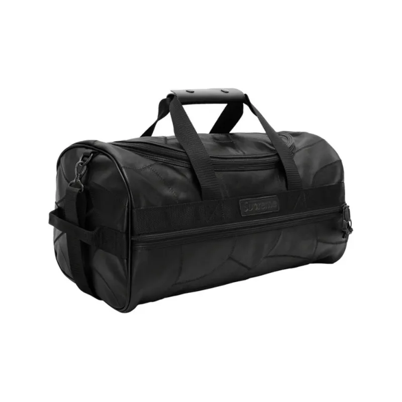 Supreme Patchwork With Cow Leather Handbag, Gym Bag, Travel Bag Unisex Black-2