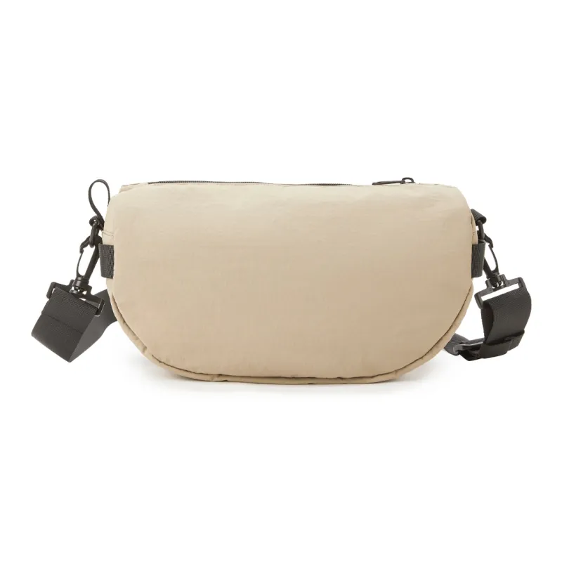 Hotwind Fabric Shoulder Bag Trumpets Men's Black/Khaki-6
