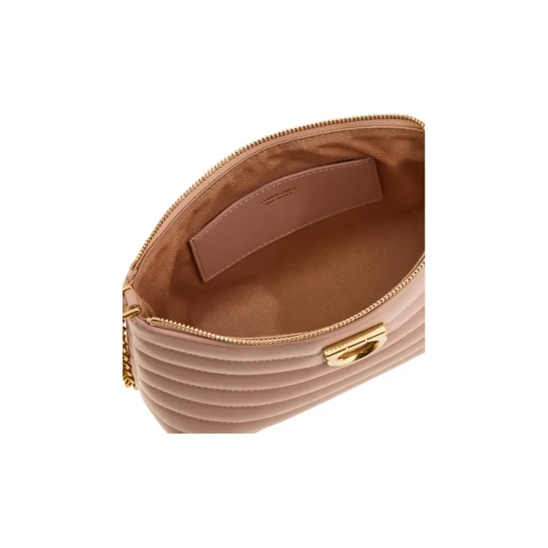 FERRAGAMO Calfskin Shoulder Bag Mini Women's Pink-4