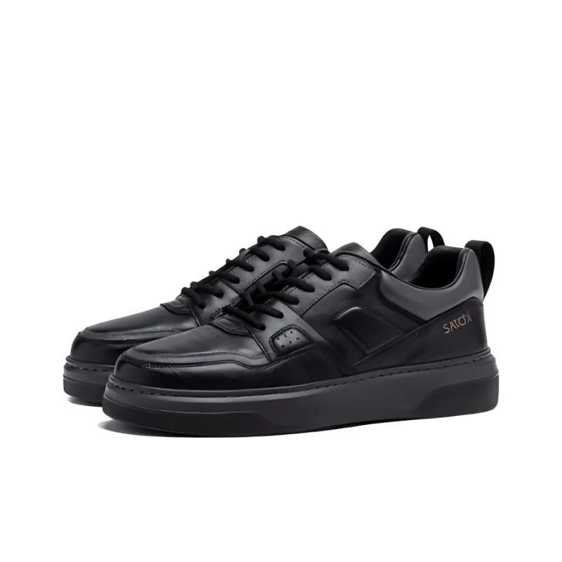 Satchi Slip Resistant Low Top Skateboard Shoes Men's Black-2