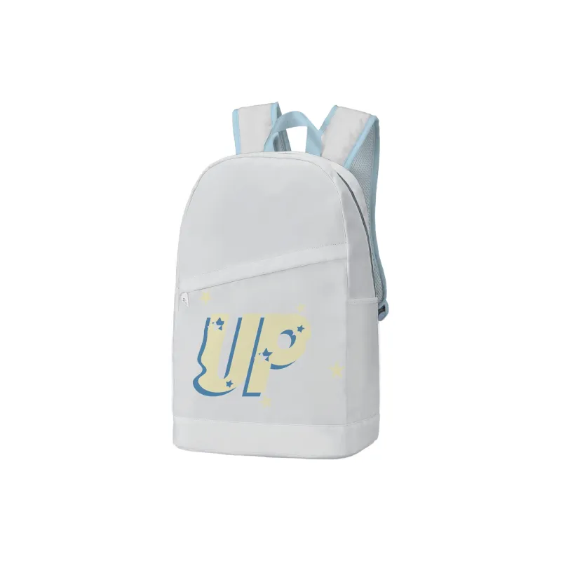 TURN UP Polyester Student Backpack Large Size Unisex Light Blue-26