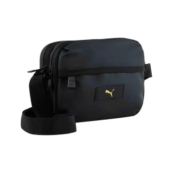 PUMA Artificial Leather Laminated Fabric Crossbody Bag Shoulder Bag Unisex Black