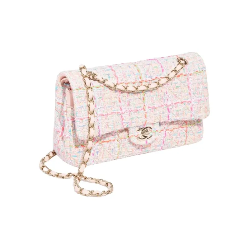 CHANEL Classic Flap CF Woolen Shoulder Bag, Crossbody Bag Women's Multicolor-1