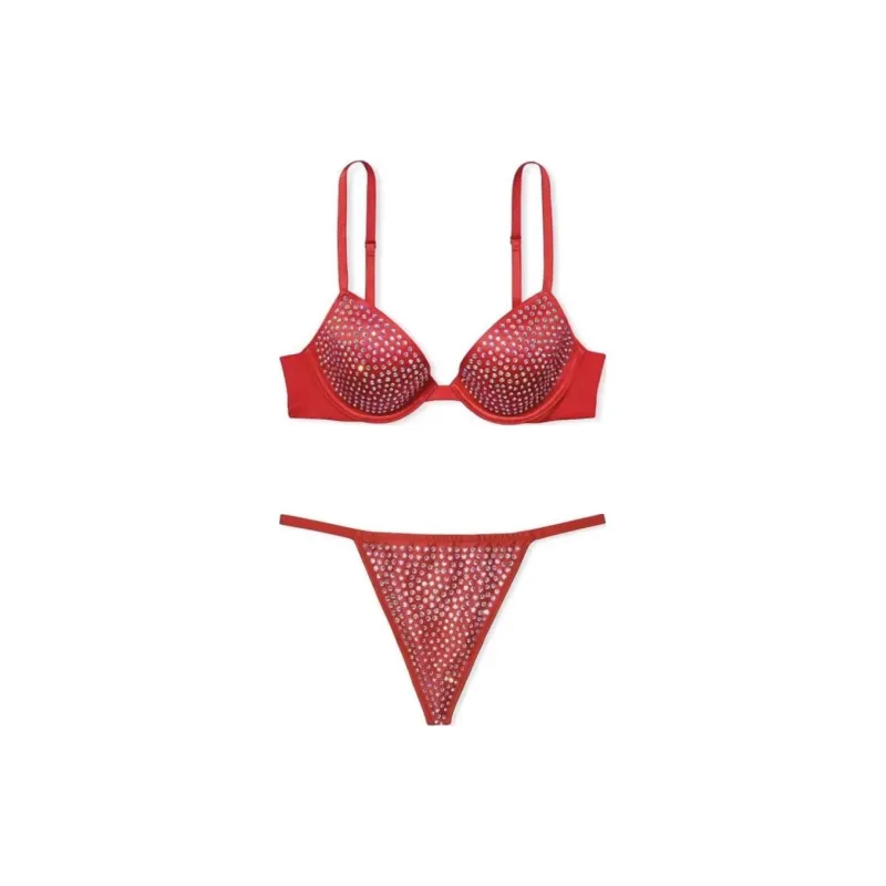Victoria's Secret Underwear Set Women's Red-0