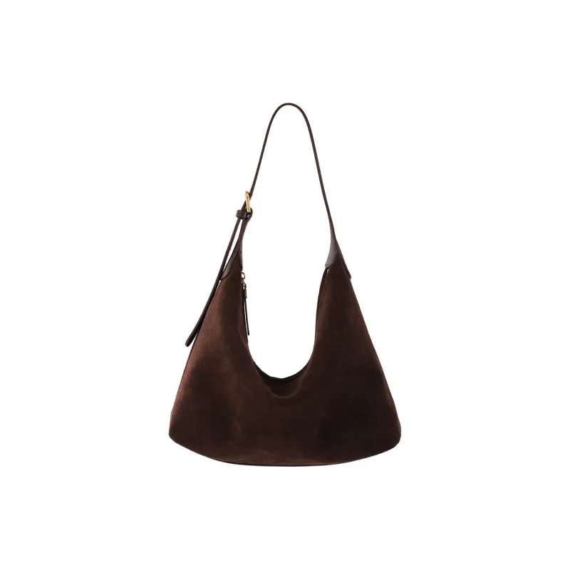 MILLIE'S Cow Leather Portable Crossbody Bag, Shoulder Bag, Underarm Tote Women's Coffee/Brown-1