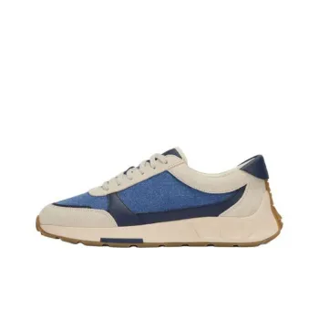 Clarks CraftSpeedJoy Low Top Casual Shoes Men's Beige Blue