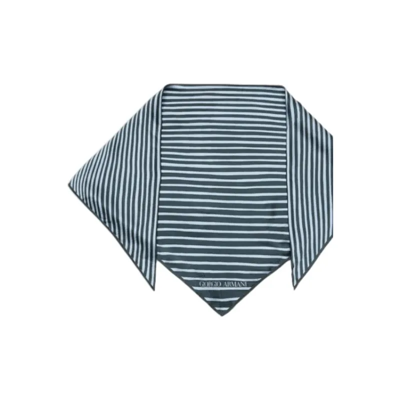 AMANI Mulberry Silk Silk Silk Scarves Men's Blue-1