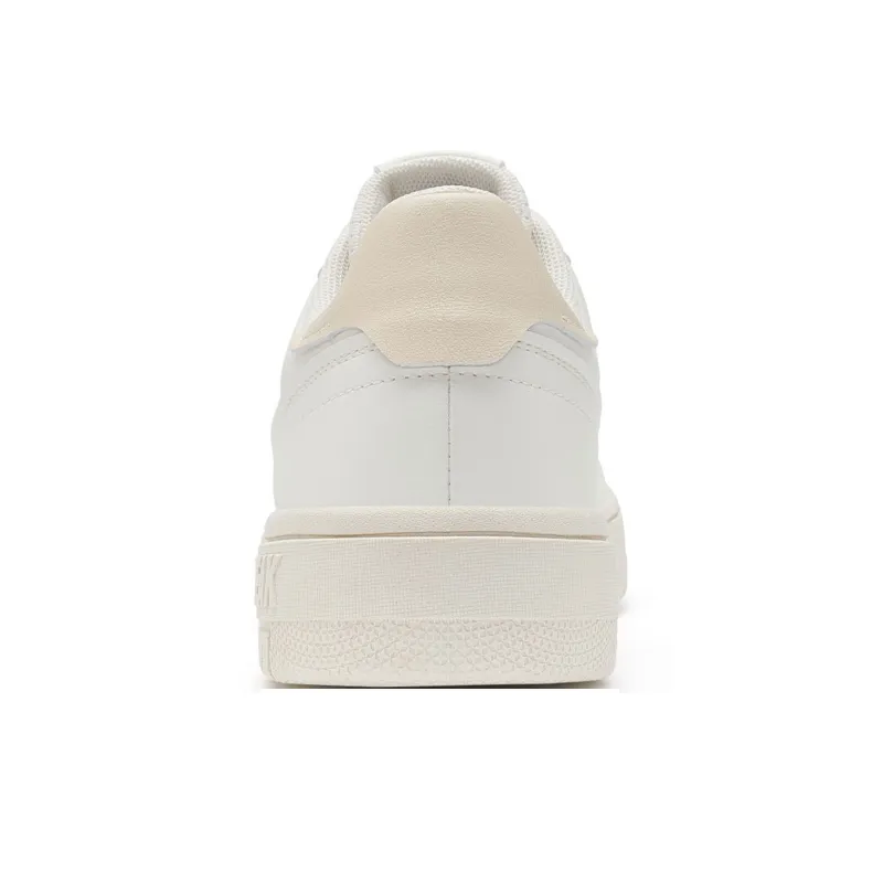 PEAK Air Force 1 Cushioning Coverage Lightweight Breathable Slip Resistant Low Top Skateboard Shoes Canvas White-4