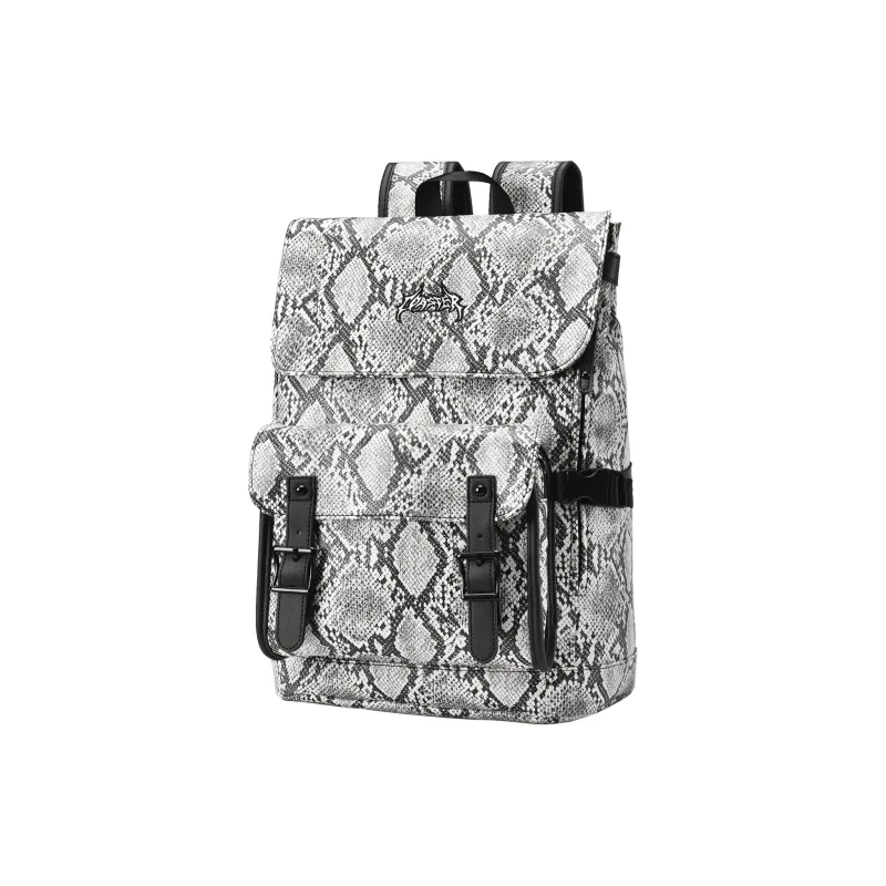GLORY&CO PVC Backpack Regular Unisex Gray White-0