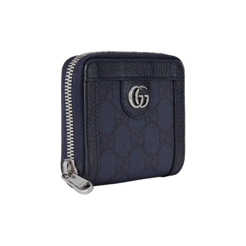 GUCCI Ophidia Canvas Wallet Men's Blue-1