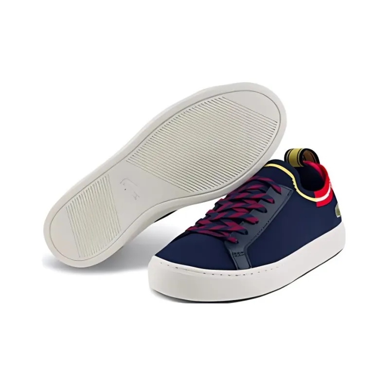 LACOSTE Low Top Skateboard Shoes Women's Blue-4
