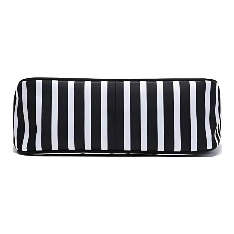 Kate Spade Leather Shoulder Bag Women's Black White Stripes-4