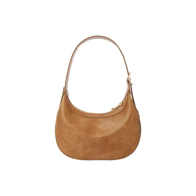 CASSILE Cow Leather Shoulder Bag Regular Women's Amber-4