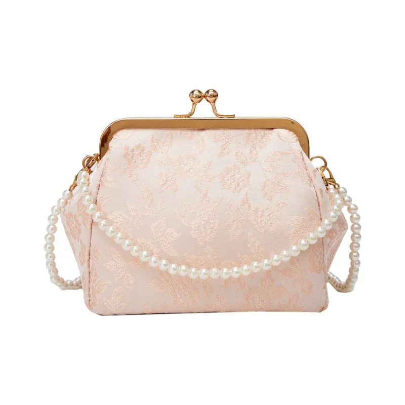 Yalu PU Shoulder Bag, Crossbody Bag, Handbag Women's White/Silver/Pink-10