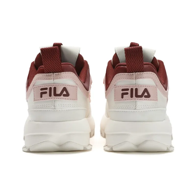 FILA Disruptor 2 Cushioning, Wear Resistant Low Top Casual Shoes Women's White Red-4