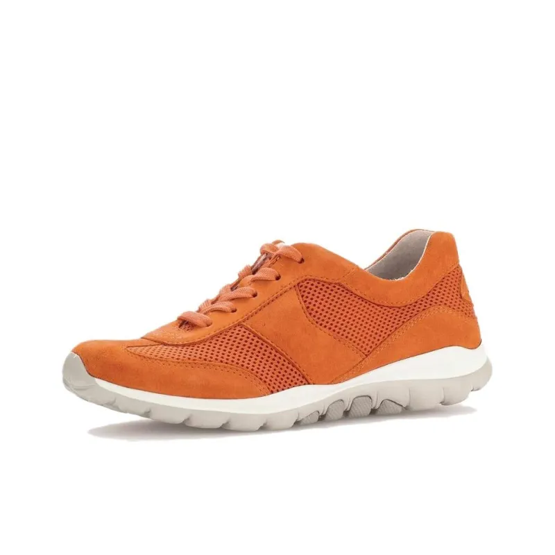 Gabor Rollingsoft Low Top Casual Shoes Women's Orange-2
