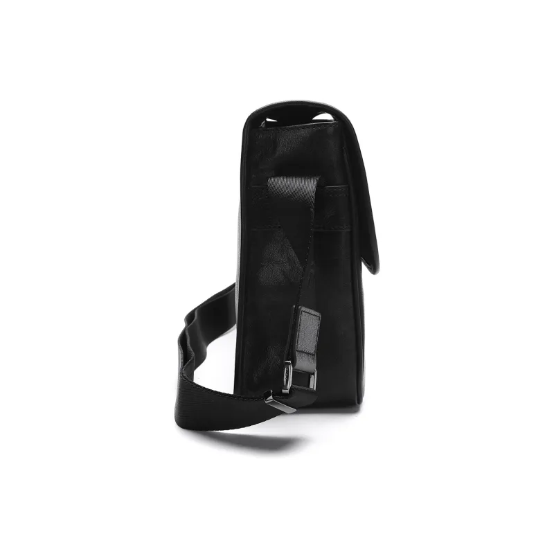 ELLE HOMME Cow Leather Crossbody Bag Regular Men's Black-2