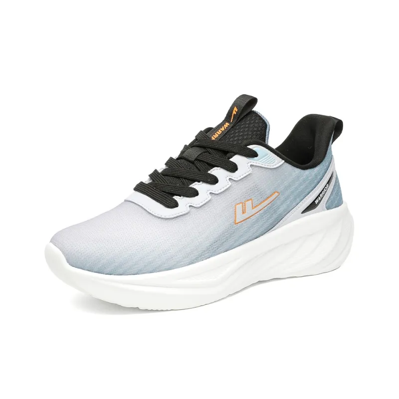 Warrior Cushioning Breathable Low Top Training For Long Distance Running Running Shoes Men's Gray-2