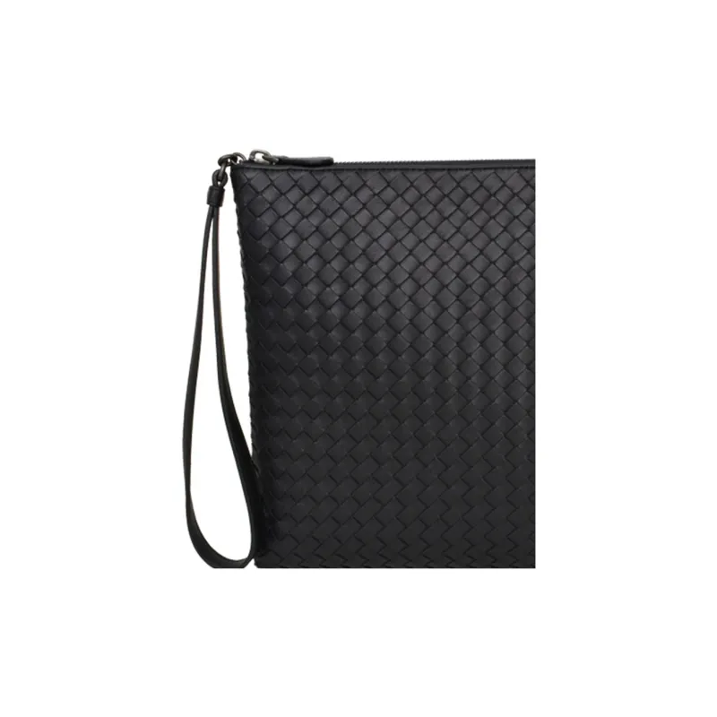 Bottega Veneta Sheepskin Clutch Unisex Gray Blue-4