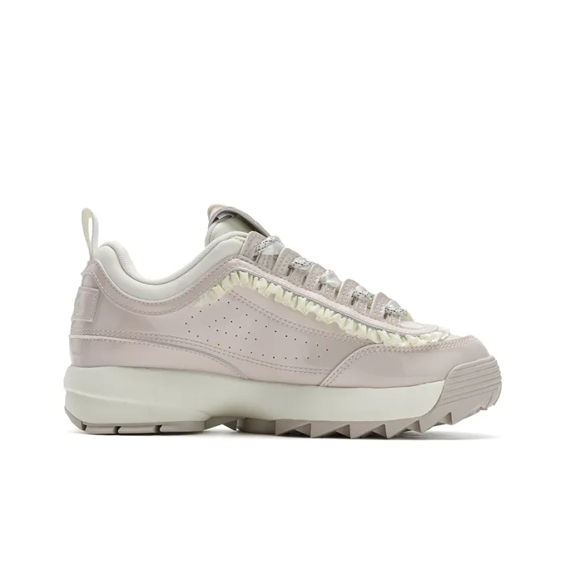 FILA Disruptor 2 Cushioning, Wear Resistant Low Top Casual Shoes Women's Pink White-1