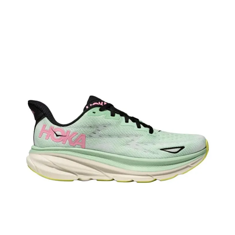 HOKA ONE ONE Clifton 9 Anti Slip Wear Resistant Low Top Casual Running Shoes Women's Green-1