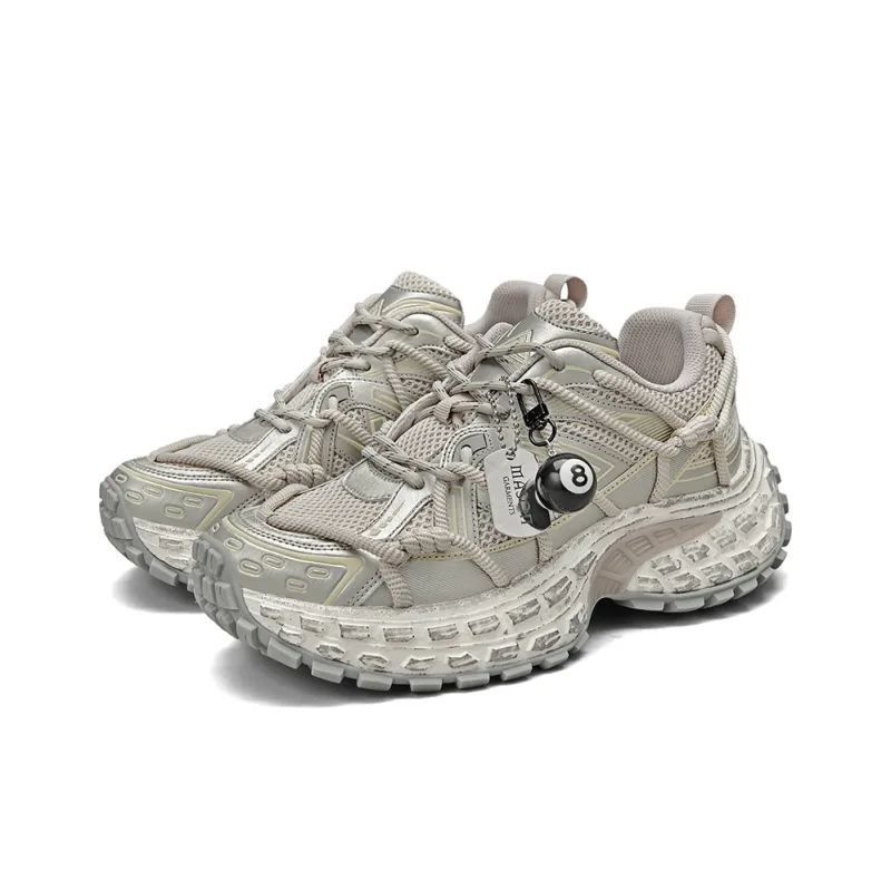 Masongarments Cushioned Wear-Resistant Breathable Lightweight Height Increasing Low-Top Chunky Sneakers Men's-12