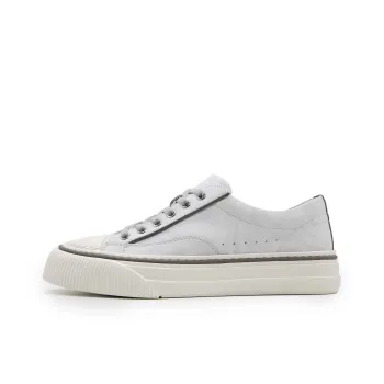Satchi Low Top Skateboard Shoes Men's White Gray
