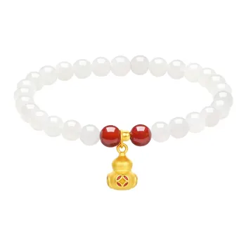 ZHOU LIU FU Bracelets Pale Greenish White Jade Unisex
