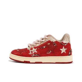 KAALIXTO Cushioning Wear Resistant Low Top Skateboard Shoes Unisex Red