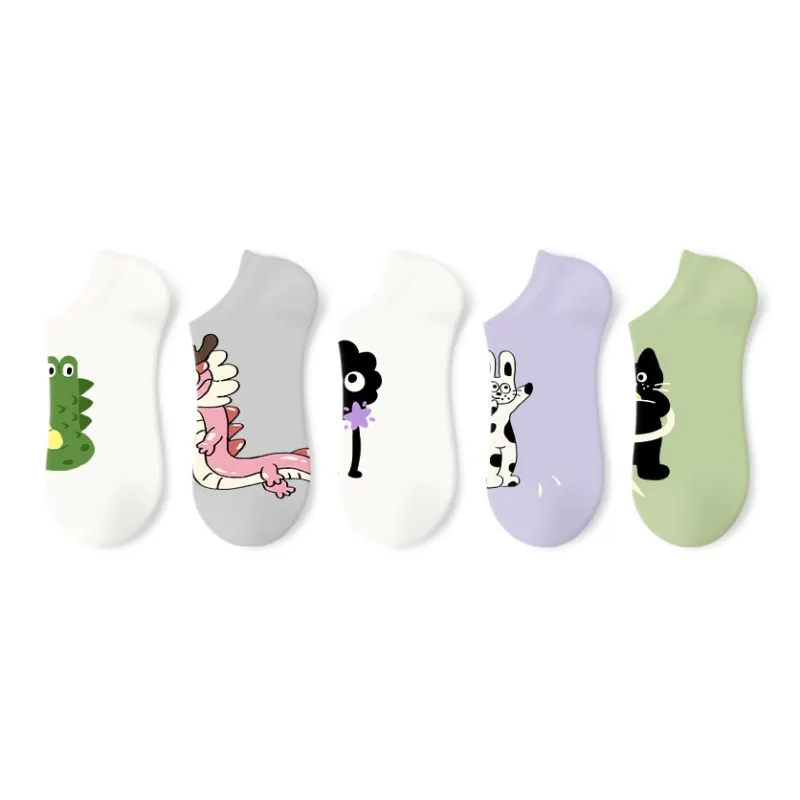 Primeet Ankle Socks Women's 5 Pack-10