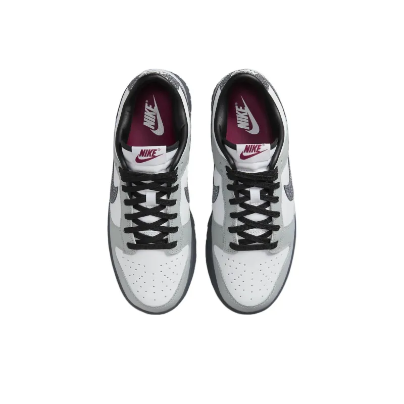 Nike Dunk Low Lx Glitter Swoosh White Light Smoke Grey Women's-3