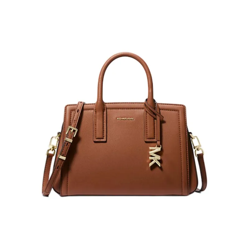 MICHAEL KORS Leather Tote Bag Shopping Bag Shoulder Bag Crossbody Bag Handbag Small Size Women's Brown-0