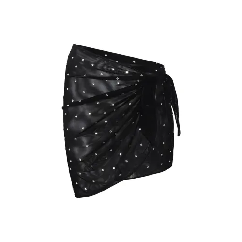 Oséree Sequinned Embellished Side Tie Cover Up