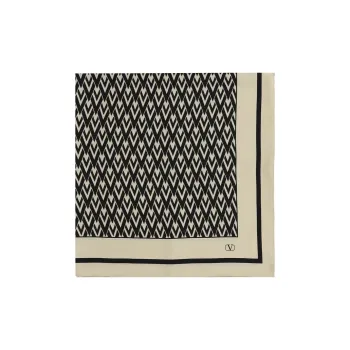 Valentino Toute La V Finished Edge Scarf