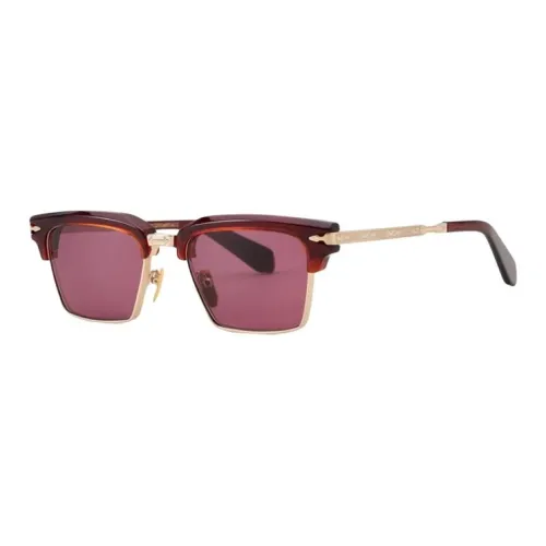 JACQUES MARIE MAGE Titanium Acetate Browline Sunglasses Unisex Gold