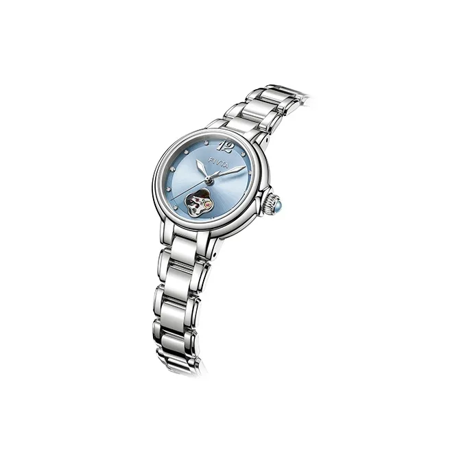 Fiyta Satsuma Ruyi Automatic Mechanical Movement Stainless Steel Strap Watch Women's Watch Blue Dial-1